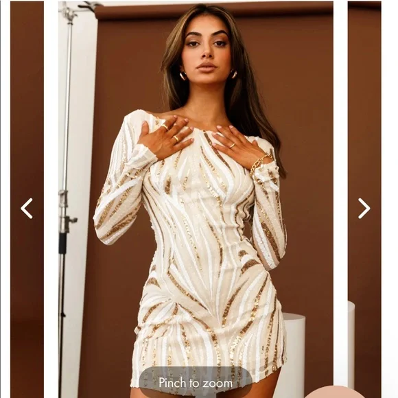 Women's Dresses Karma Long Sleeve Keyhole Back Sequin Dress Gold XS by Selfie Leslie Clearance Women's Dresses Karma Long Sleeve Keyhole Back Sequin Dress Gold XS by Selfie Leslie Clearance